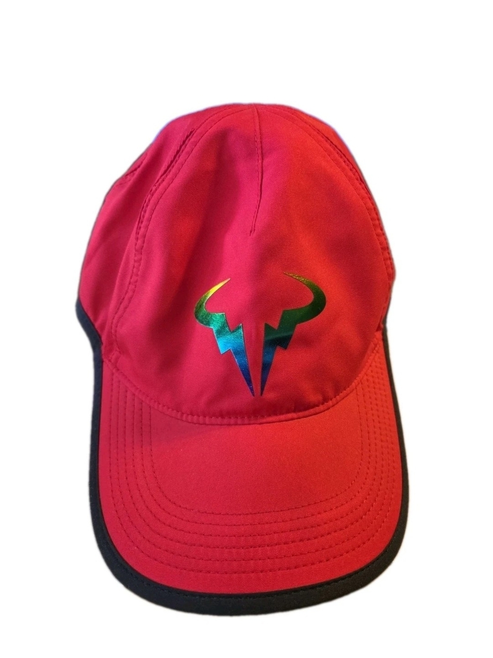 Nike FEATHERLIGHT Rafael Nadal Bull Tennis Hat Iridescent Red - Rare